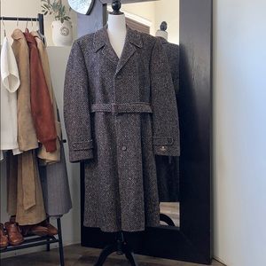 Vintage 90s Givenchy herringbone tweed men’s coat